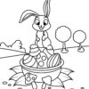 Little Easter bunny coloring page