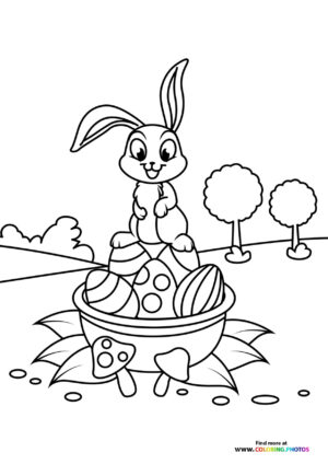 Little Easter bunny coloring page