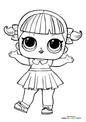LOL Doll Miss Baby Glitter coloring page