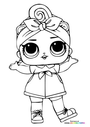 LOL Doll Miss Baby Glitter coloring page