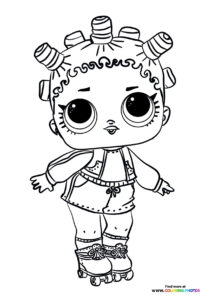Lol surprise doll Roller sk8er - Coloring Pages for kids