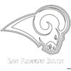 Los Angeles Rams NFL logo coloring page