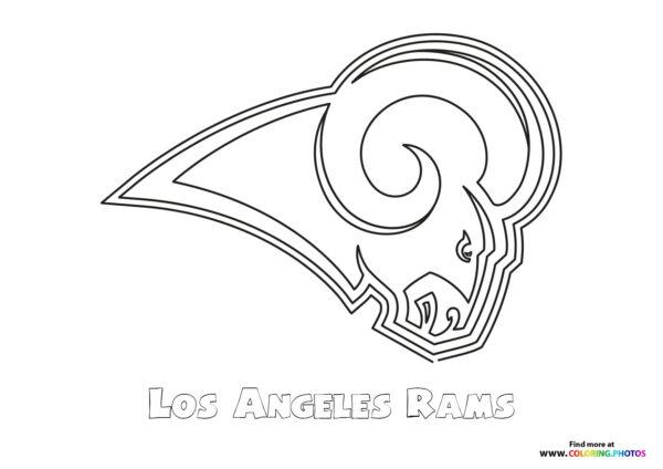 Los Angeles Rams NFL logo coloring page