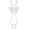 Louise Belcher from Bob's Burgers coloring page