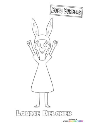 Louise Belcher from Bob's Burgers coloring page