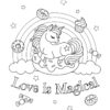 Love is magical coloring page