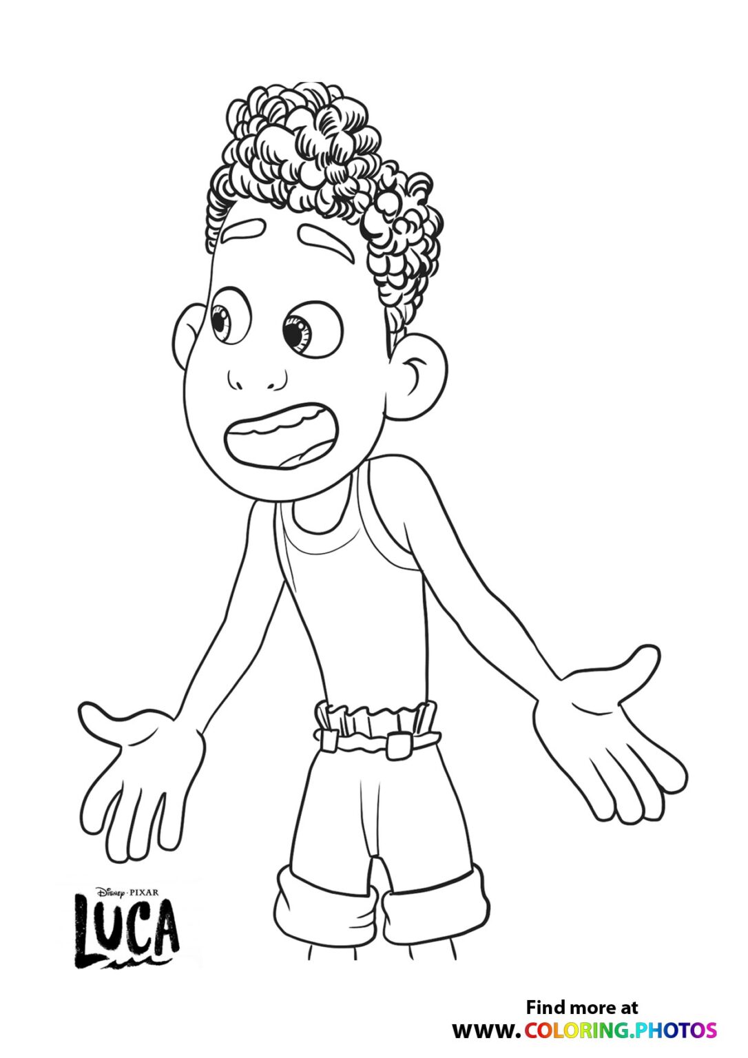 Silenzio Bruno! Disney Luca - Coloring Pages for kids