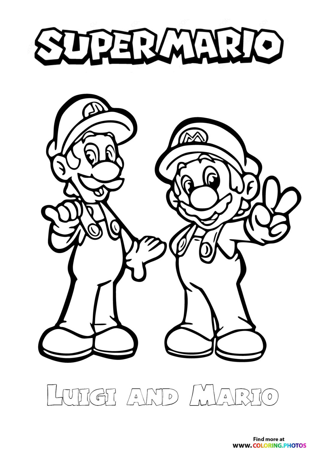 Super Mario - Coloring Pages for kids | 100% free print or download