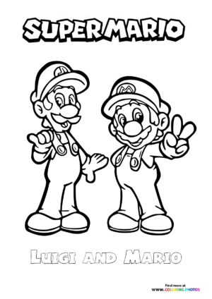 Luigi and Mario - Coloring Pages for kids