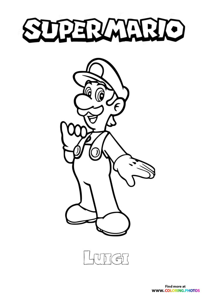 Luigi - Coloring Pages for kids