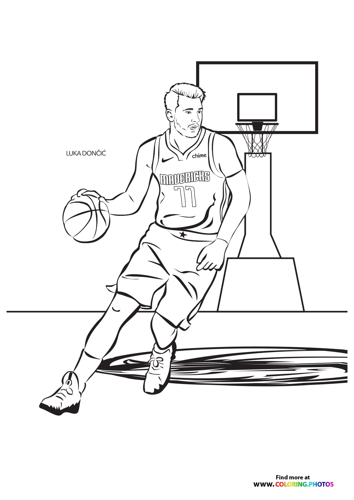 basketball player coloring pages