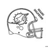 Miami Dolphins NFL helmet coloring page