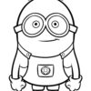 Minions Bob in overalls Coloring Page