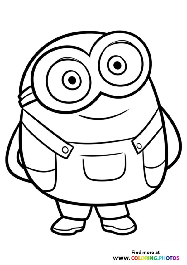 Minions Cute Bob Coloring Page