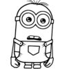 Minions Bob with glasses Coloring Page