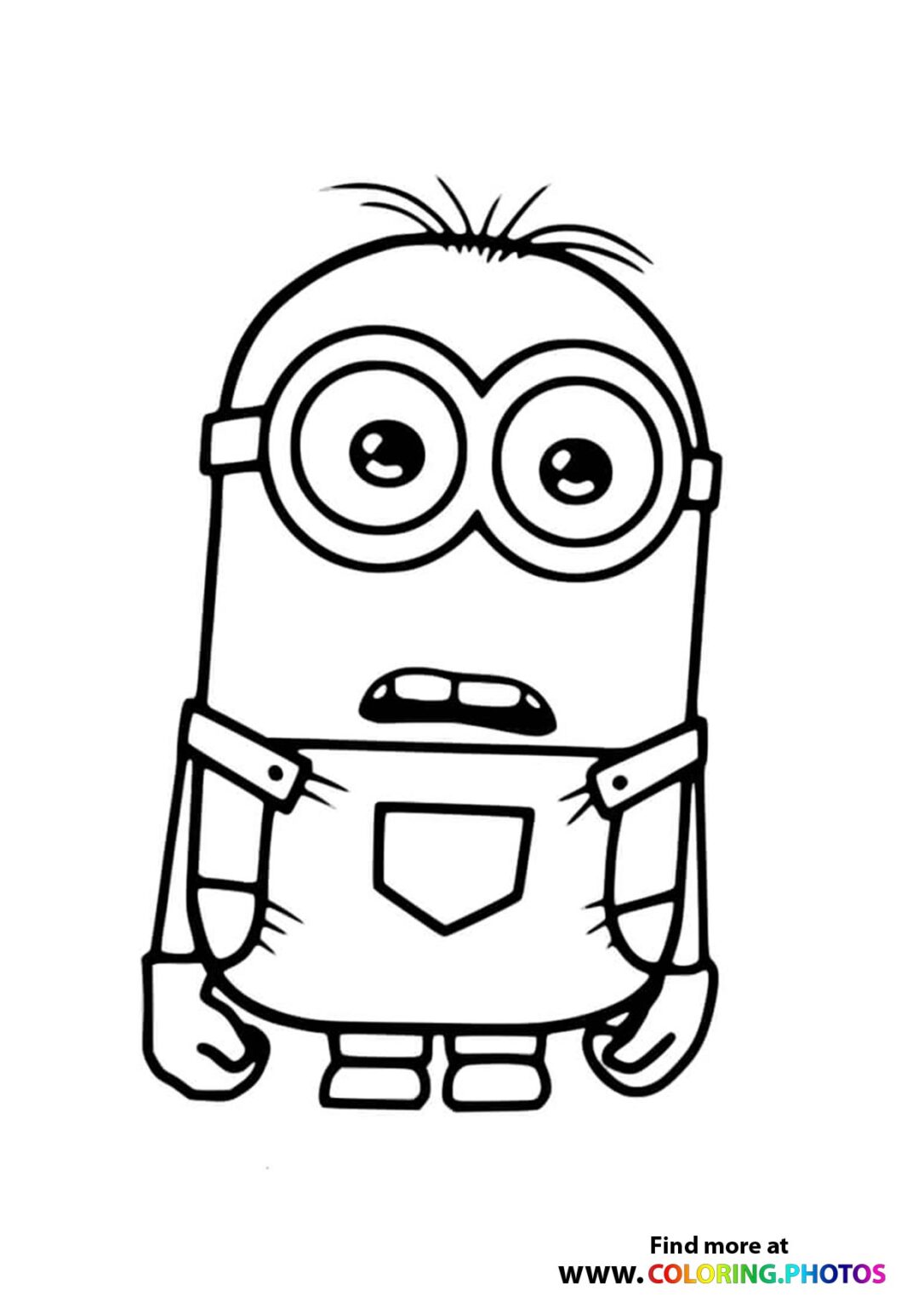 Minions Cute Bob - Coloring Pages for kids