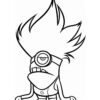 Minion with huge hair Coloring Page