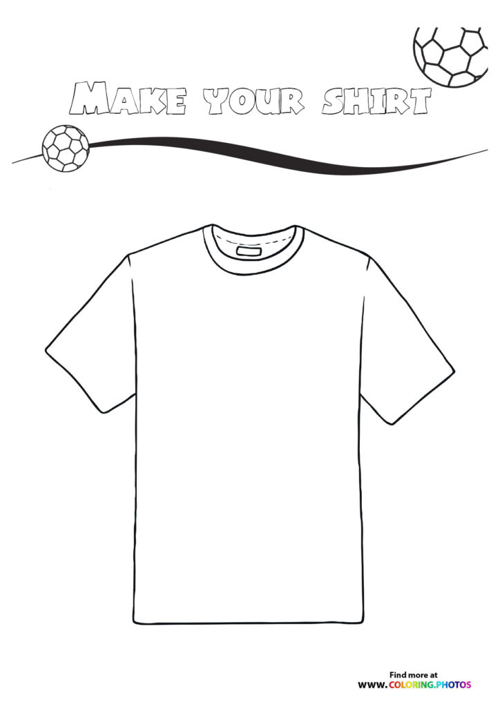 Make your World Cup shirt - Coloring Pages for kids