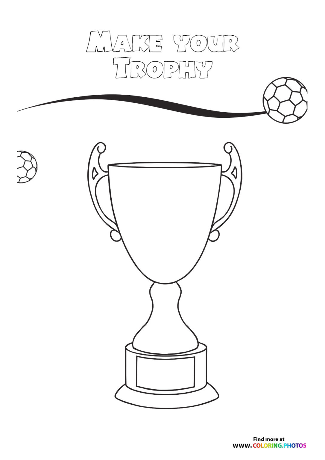 Make your World Cup trophy - Coloring Pages for kids