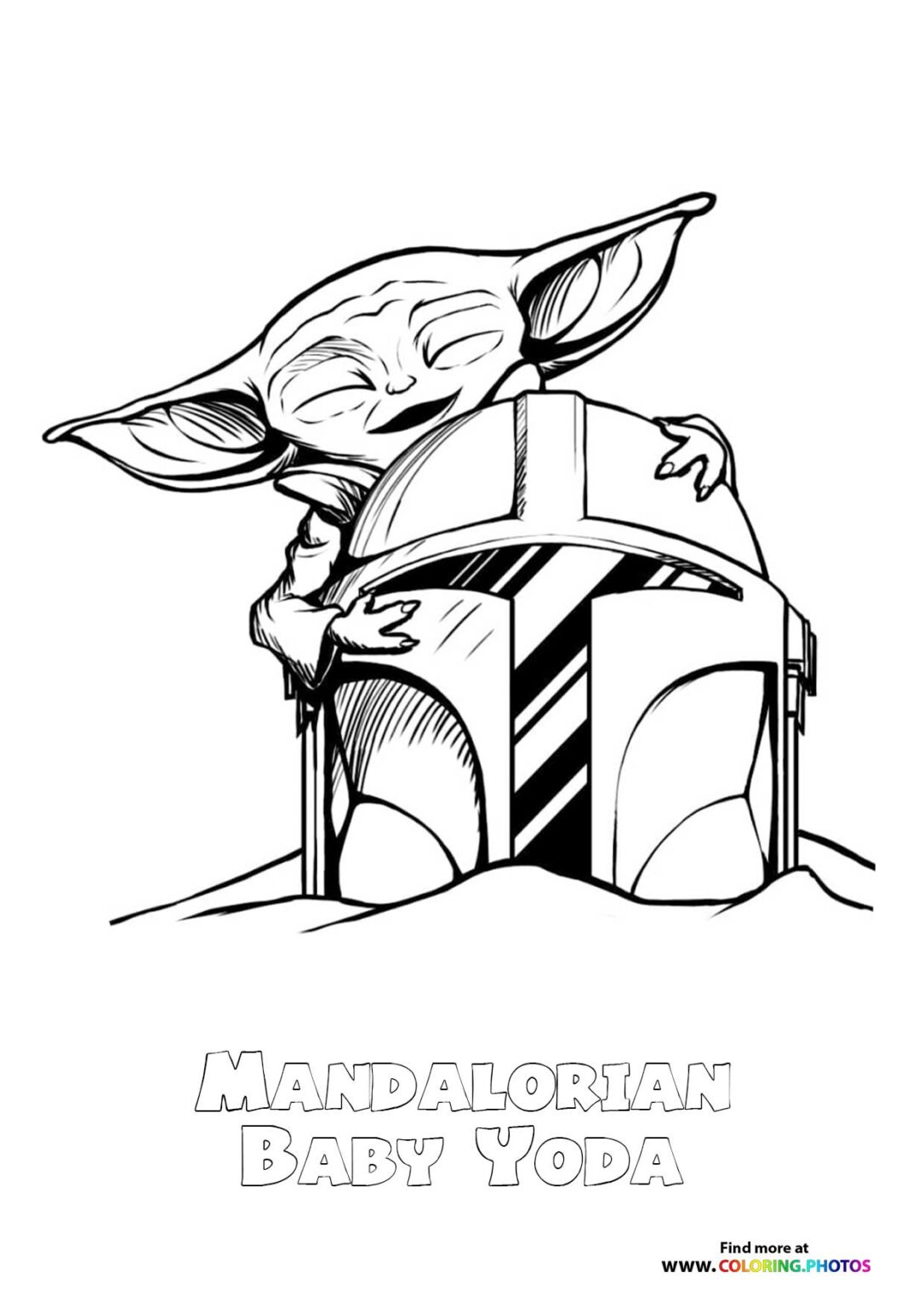 Baby Yoda from Mandalorian Free - Mandalorian Baby Yoda Coloring Page 1086x1536 