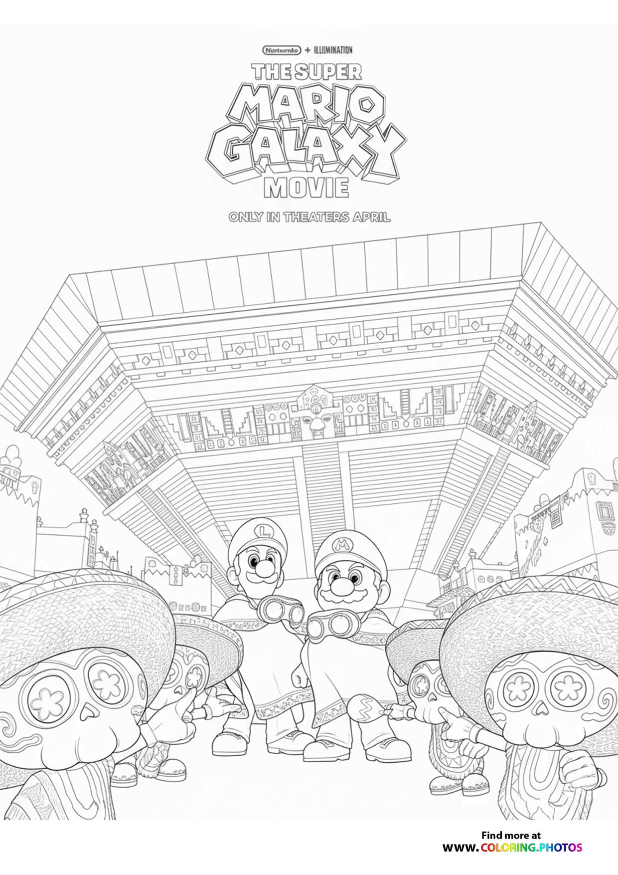 Super Mario Galaxy Movie 2026 Coloring Pages For Kids