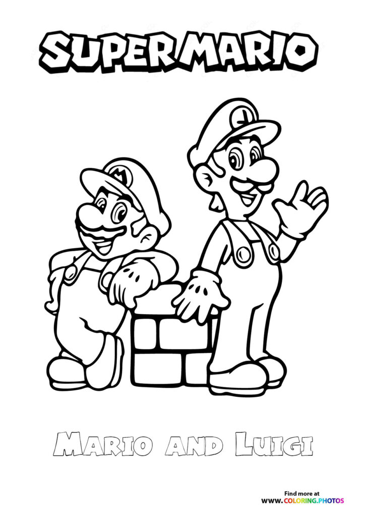 Super Mario - Coloring Pages for kids | 100% free print or download