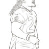 Marshawn Lynch NFL player coloring page