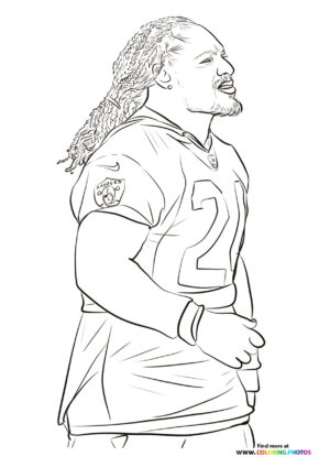 Marshawn Lynch NFL player coloring page