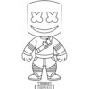 Tiny Marshmello - Fortnite coloring page