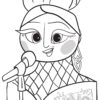 Marta singing coloring page
