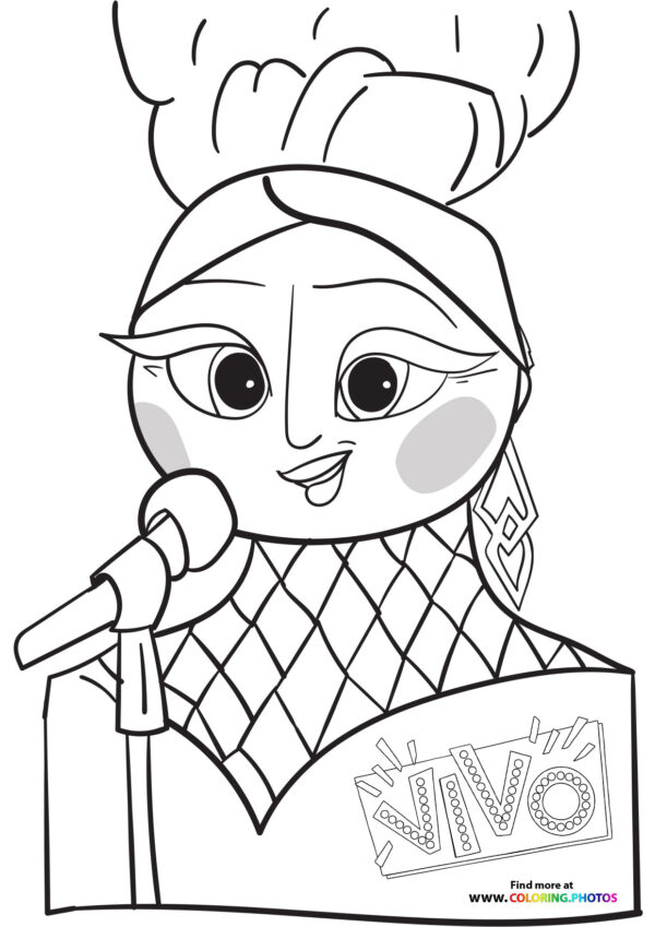 Marta singing coloring page