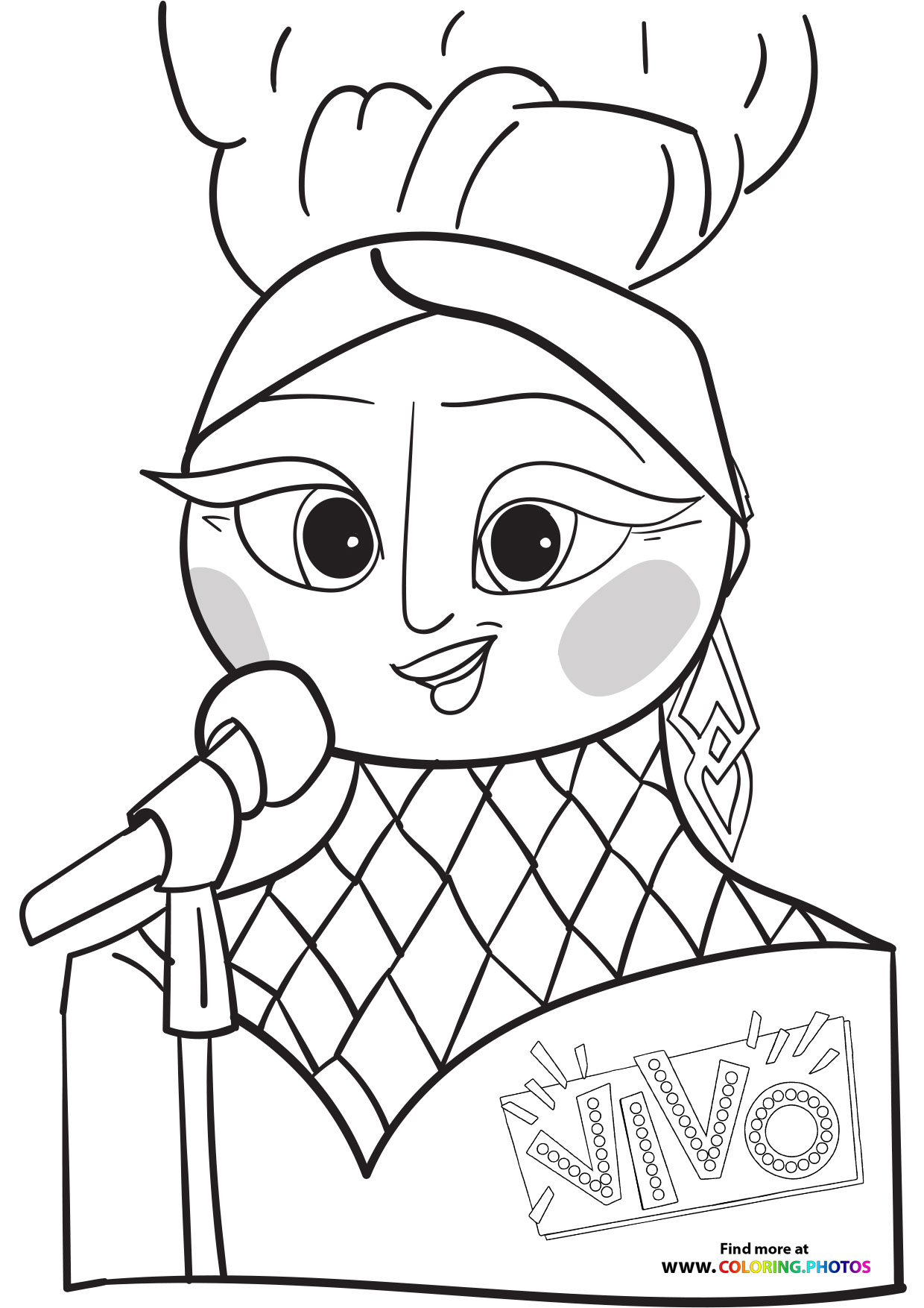 Stork carrying Vivo - Coloring Pages for kids