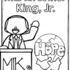 Martin Luther King gives hope coloring page