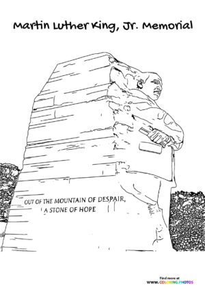 Martin Luther King memorial coloring page