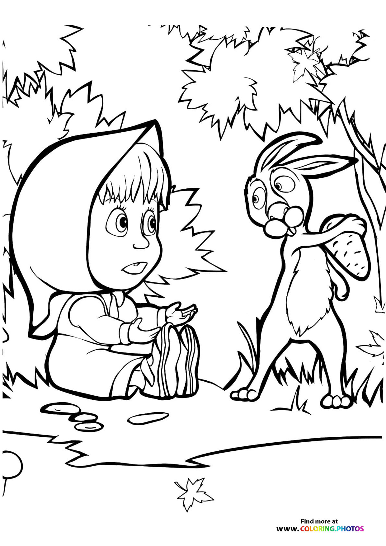 Masha and the Bear - Coloring Pages for kids | Free and easy print