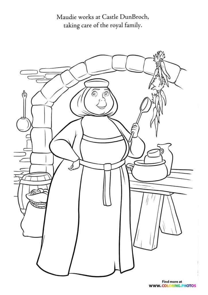 mordu coloring page easy brave