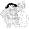 Maui and Heihei coloring page