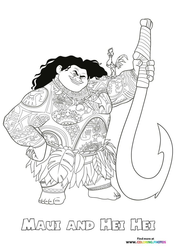 Moana - Coloring Pages for kids | Free and easy print or donwnload