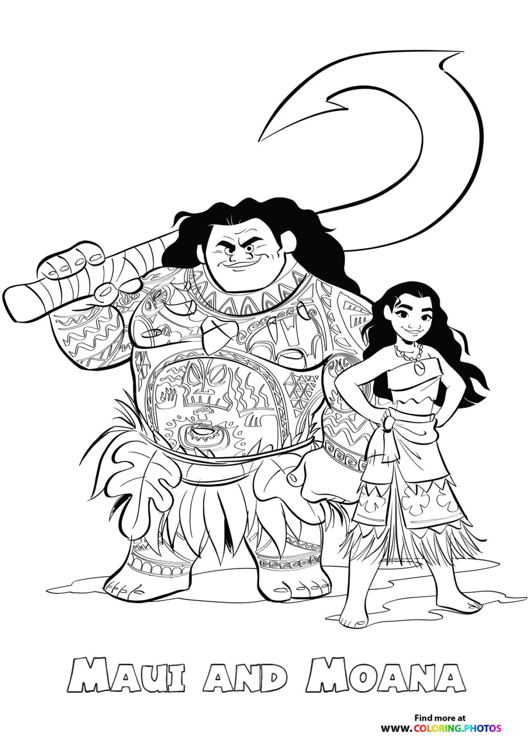 Moana - Coloring Pages for kids | Free and easy print or donwnload
