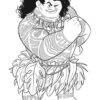 Maui from Moana coloring page