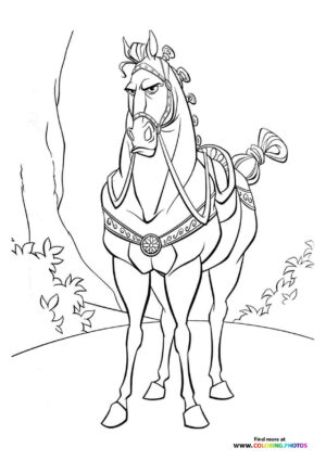 Maximus from Tangled coloring page