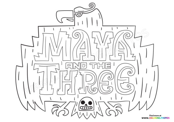 Maya and the Three logo coloring page