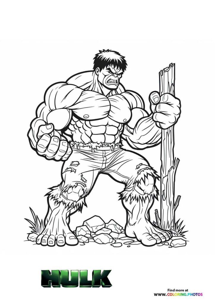 Hulk - Coloring Pages for kids - Free coloring pages for print or download!