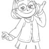Mei Lee smiling coloring page