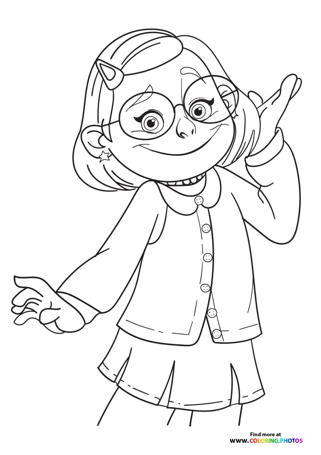 Mei Lee smiling - Coloring Pages for kids