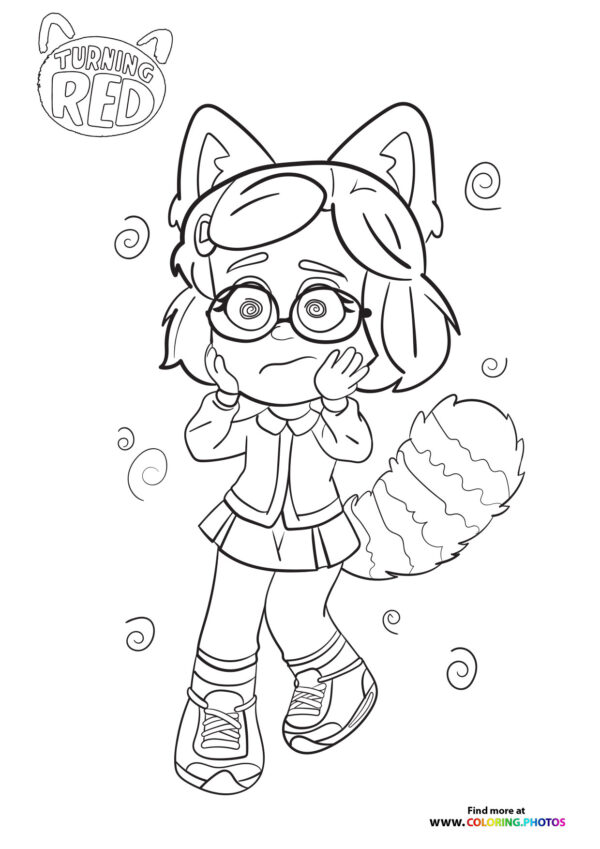 Turning Red Coloring Page Printable