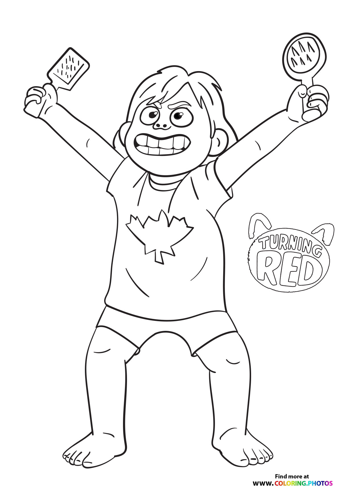 Turning Red Coloring Page Printable Printable World Holiday