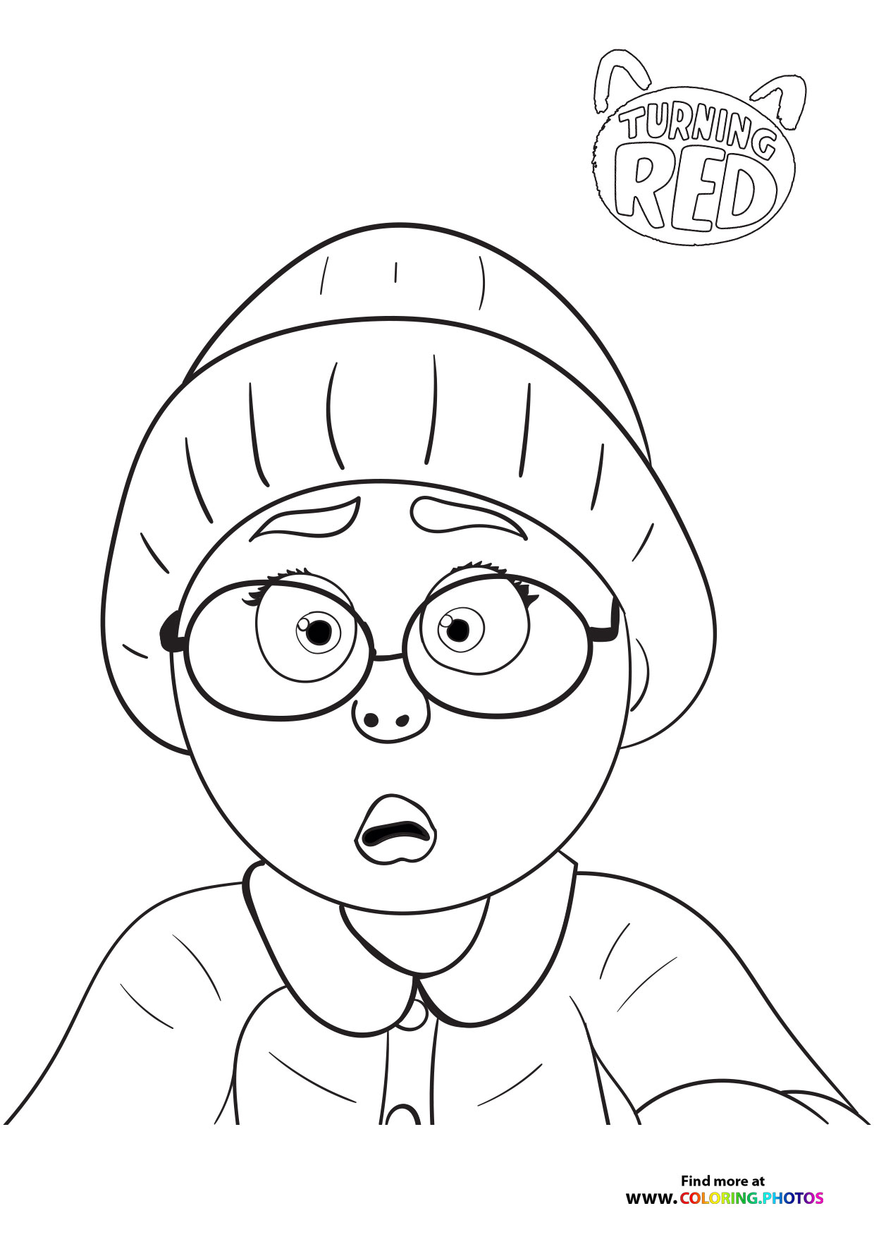 Mei Lee with a hat - Coloring Pages for kids