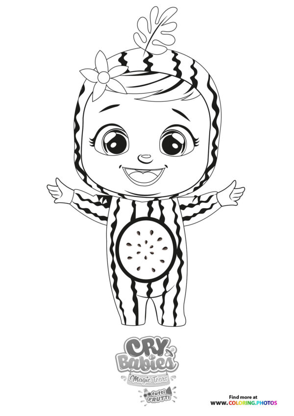 Mel - Cry Babies - Tutti Frutti coloring page