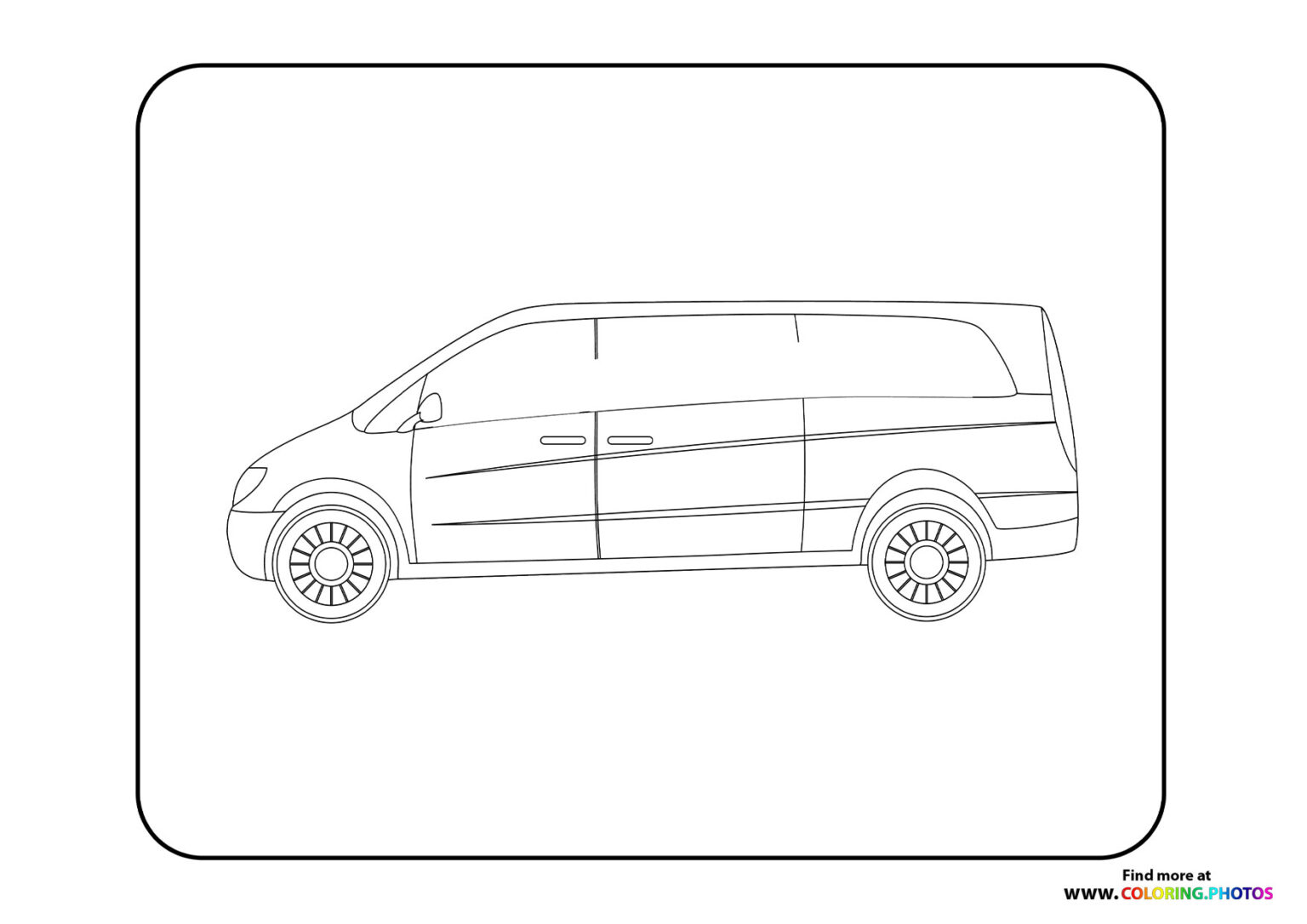 Mercedes Vito car - Coloring Pages for kids